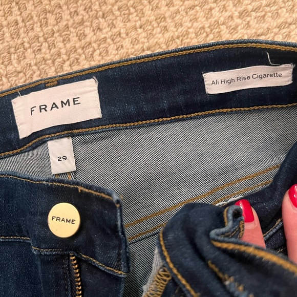 Frame all high rise cigarette jeans - Picture 2 of 2